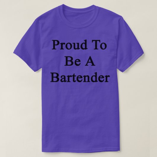 Stolz als Barkeeper T-Shirt (Design vorne)