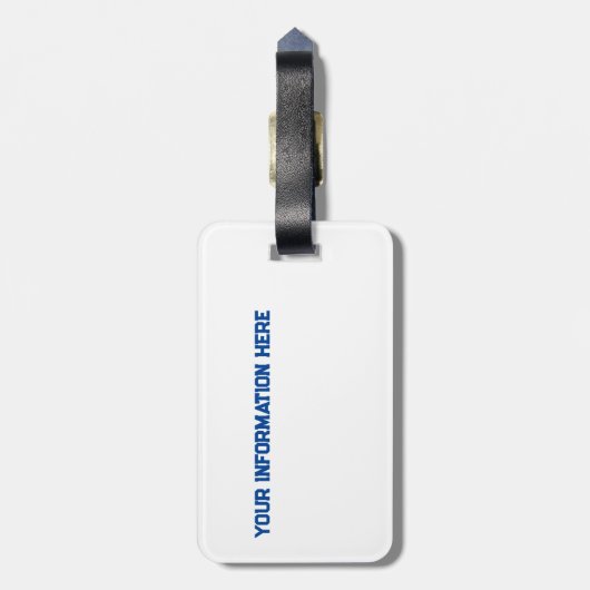 Stolz als Blockkopf Gepäckanhänger (Rückseite vertikal)