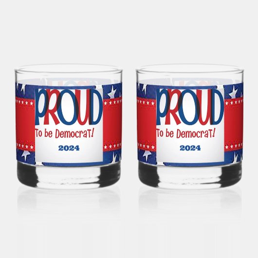 Stolz als Demokrat Whiskyglas (Rückseite)