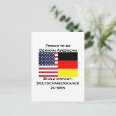 Stolz als deutscher Amerikaner Postkarte (Stehend Vorderseite)