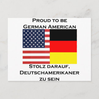 Stolz als deutscher Amerikaner Postkarte