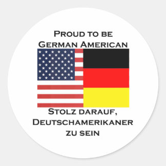 Stolz als deutscher Amerikaner Runder Aufkleber