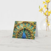 Stolz als ein Pfau-Mitteilungskarten Karte (Gelbe Blume)