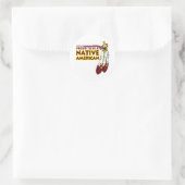 Stolz als einheimischer Amerikanische Ureinwohner Runder Aufkleber (Tasche)