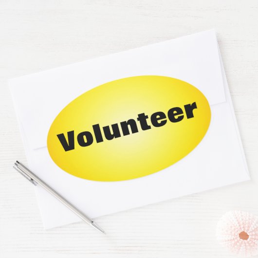 Stolz als engagierter Freiwilliger Ovaler Aufkleber (Umschlag)