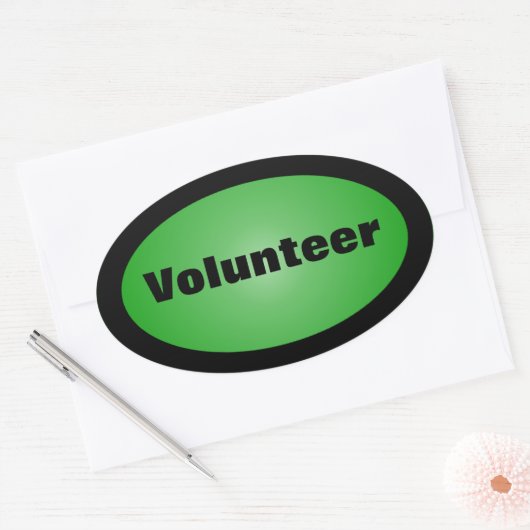 Stolz als engagierter Freiwilliger Ovaler Aufkleber (Umschlag)