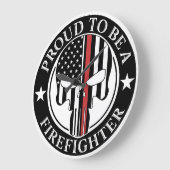 Stolz als Feuerwehrmauer Große Wanduhr (Winkel)