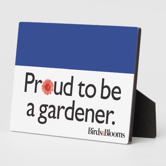 Stolz als Gärtner Fotoplatte (Seite)