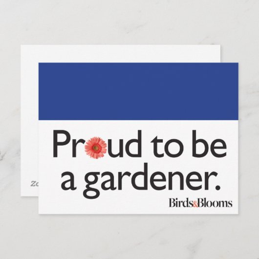 Stolz als Gärtner Postkarte (Vorne/Hinten)