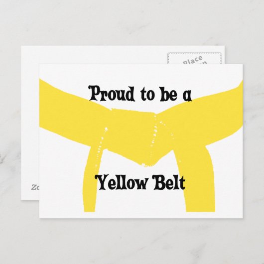 Stolz als Gelbgürtel Postkarte (Vorne/Hinten)