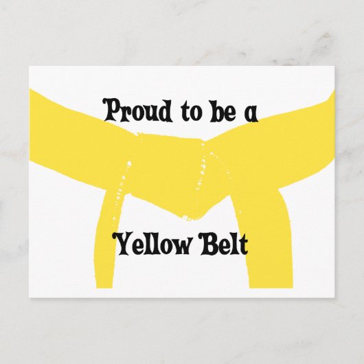 Stolz als Gelbgürtel Postkarte (Vorderseite)