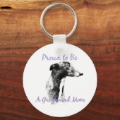 Stolz als Greyhound Mama Schlüsselanhänger (Vorderseite)