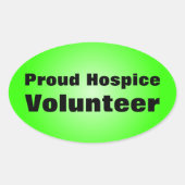 Stolz als Hospice Volunteer Ovaler Aufkleber (Vorderseite)