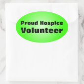 Stolz als Hospice Volunteer Ovaler Aufkleber (Tasche)