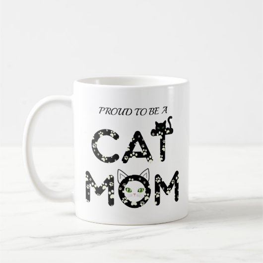 Stolz als Katzen-Mama Kaffeetasse (Links)
