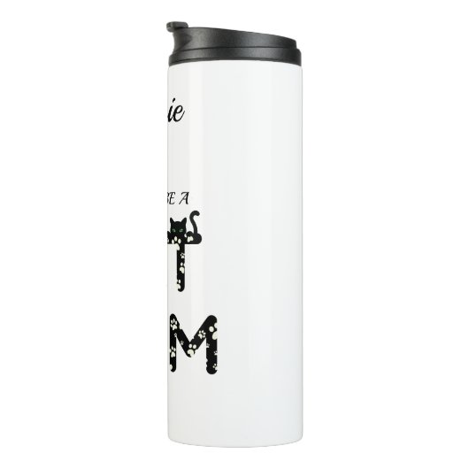 Stolz als Katzen-Mama Thermosbecher (Nach rechts gedreht)