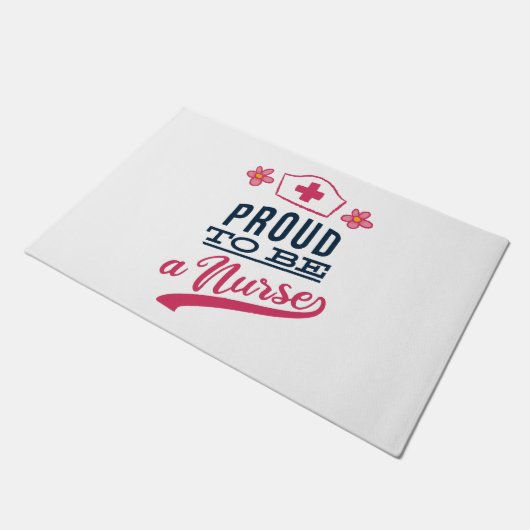 Stolz als Krankenschwester Fußmatte (Schrägansicht)