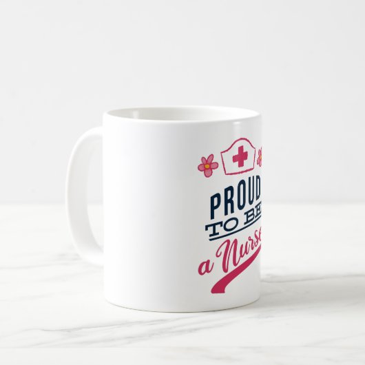 Stolz als Krankenschwester Kaffeetasse (Vorderseite Links)