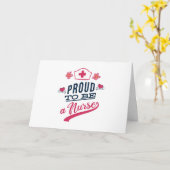 Stolz als Krankenschwester Karte (Gelbe Blume)