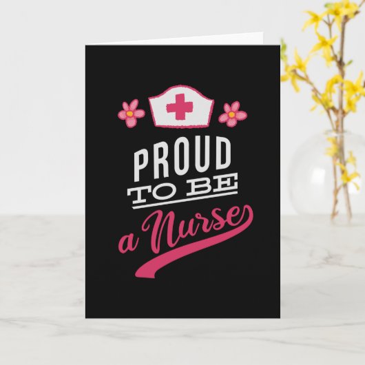 Stolz als Krankenschwester Karte (Gelbe Blume)