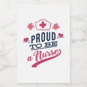 Stolz als Krankenschwester Lebensmitteletikett (Einzelnes Label)