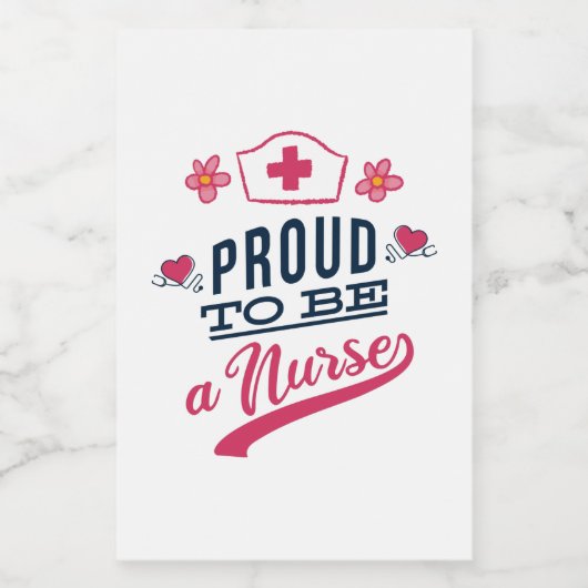 Stolz als Krankenschwester Lebensmitteletikett (Einzelnes Label)