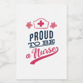 Stolz als Krankenschwester Lebensmitteletikett (Einzelnes Label)