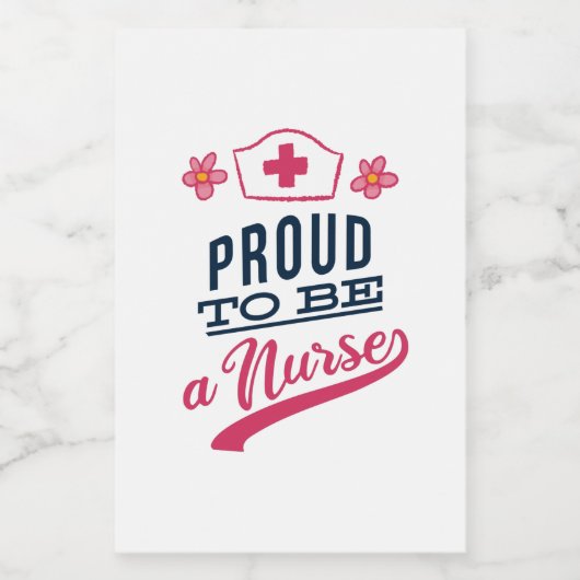 Stolz als Krankenschwester Lebensmitteletikett (Einzelnes Label)