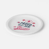 Stolz als Krankenschwester Pappteller (Schrägansicht)