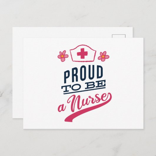 Stolz als Krankenschwester Postkarte (Vorne/Hinten)