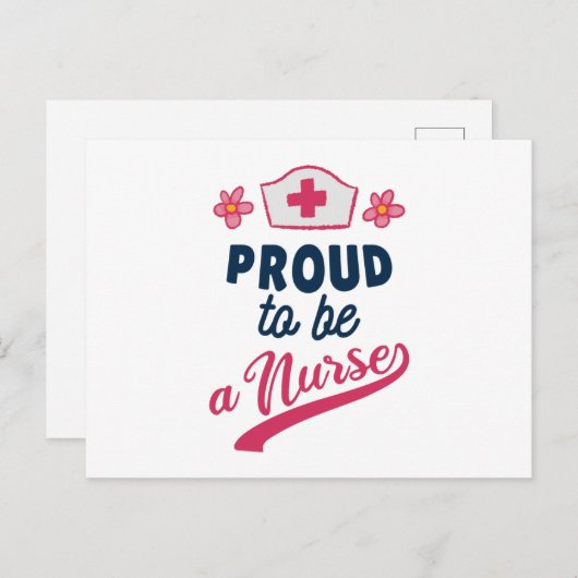 Stolz als Krankenschwester Postkarte (Vorne/Hinten)