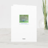 STOLZ..als Pfau/anpassbar/Glückwünsche Karte (Rückseite)