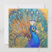 Stolz als Pfau Dankeskarte (Vorderseite)