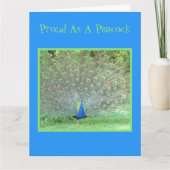 Stolz als Pfau/Glückwünsche zum Abschluss Karte (Vorderseite)