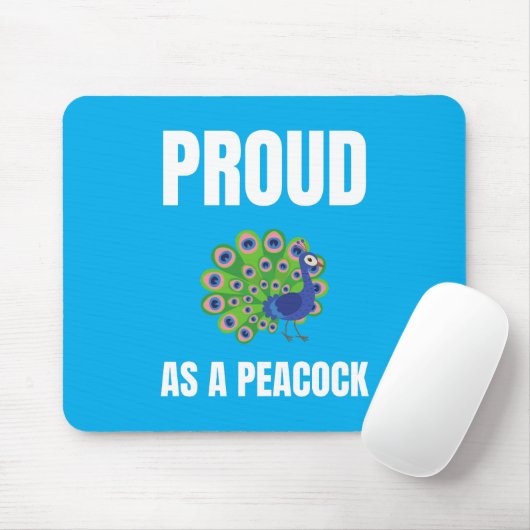 Stolz als Pfauenalternative Mousepad (Mit Mouse)