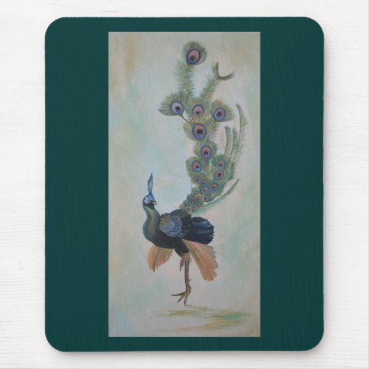 Stolz als Pfauenfarbenprägung Mousepad (Vorne)