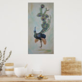 Stolz als Pfauenfarbenprägung Poster (Küche)