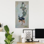 Stolz als Pfauenfarbenprägung Poster (Heimbüro)