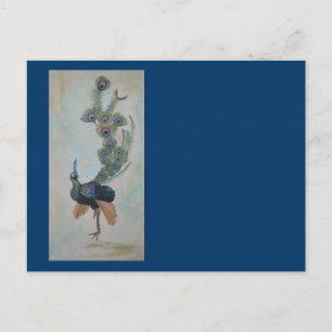 Stolz als Pfauenfarbenprägung Postkarte