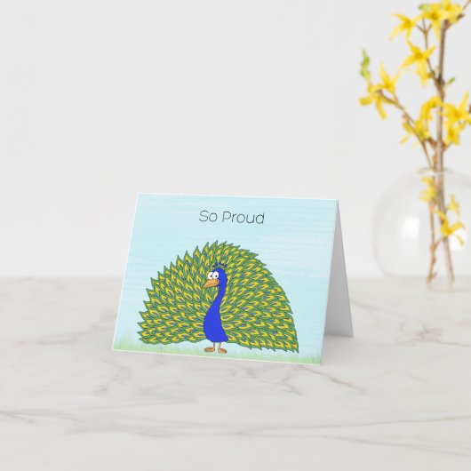 Stolz als Pfauenkarte Karte (Gelbe Blume)