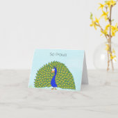 Stolz als Pfauenkarte Karte (Gelbe Blume)