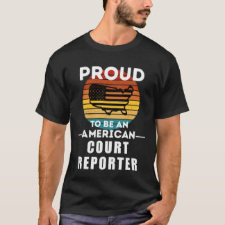 Stolz als Reporter des amerikanischen Gerichts T-Shirt