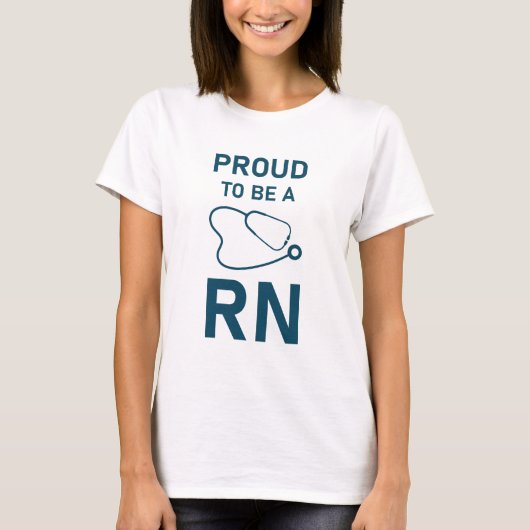 Stolz als RN - Krankenschwester T-Shirt (Vorderseite)