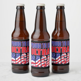 Stolz als Unterstützer Trumps Bierflaschenetikett