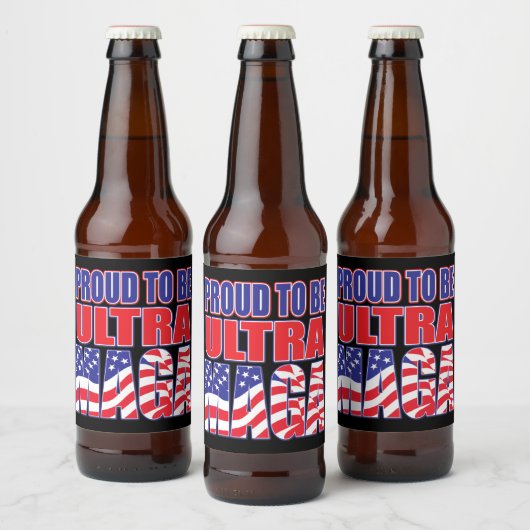 Stolz als Unterstützer Trumps Bierflaschenetikett (Flaschen)