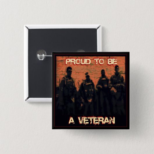 Stolz als Veteran Button (Vorne & Hinten)