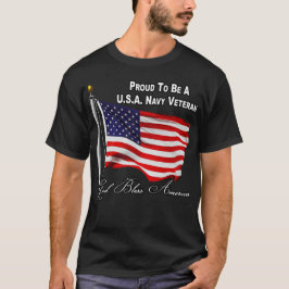 Stolz als Veteran der US-Marine mit US-Flagge T-Shirt