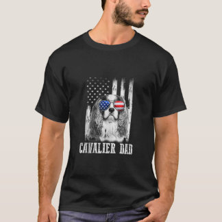 Stolz American Cavalier Flag Funny Dog Vater Mama  T-Shirt