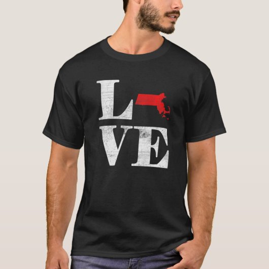 Stolz Amerika Staatsflagge Land Map Liebe Mas T-Shirt (Vorderseite)
