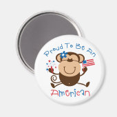 Stolz-Amerikaner-Affe Magnet (Vorderseite/Rückseite)